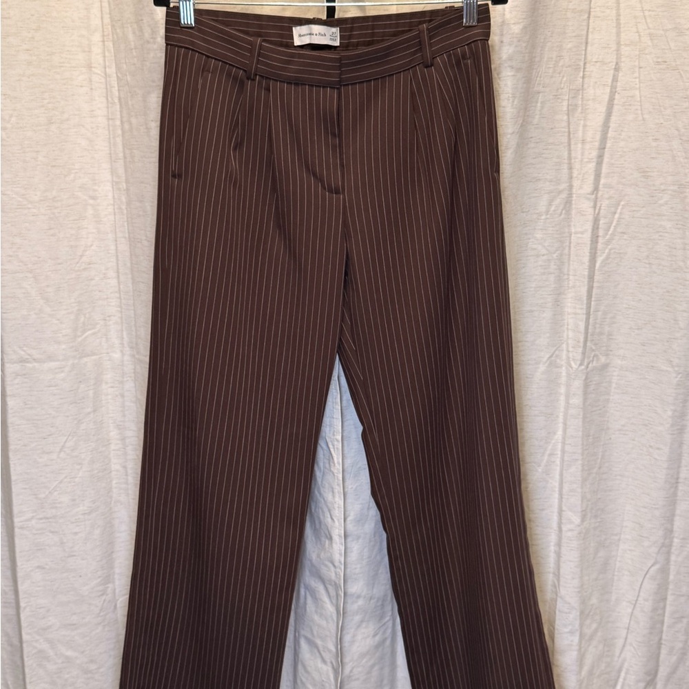 Brown Pinstripe Women's Pants